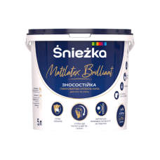 Латексна фарба Sniezka Mattlatex Brilliant 5 л (6,8 кг)